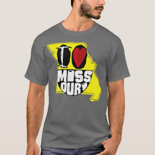 Camiseta Adoro Missouri sorrindo de cara feliz