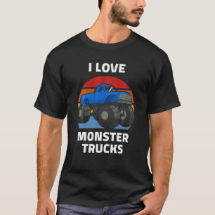 Camiseta Adoro Monstros Crianças Adultos Vintage Mons Legal
