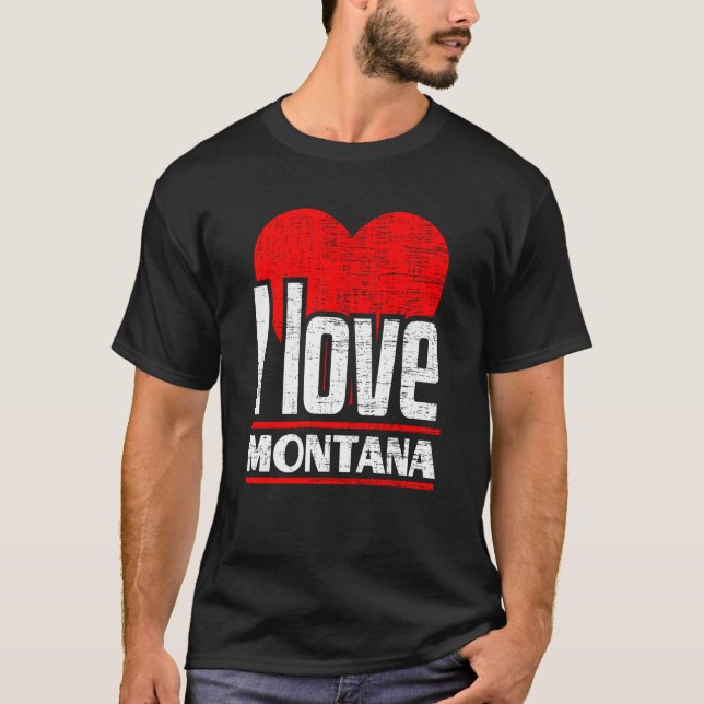 Camiseta Adoro Montana Best Home State I Heart Montana (Frente)