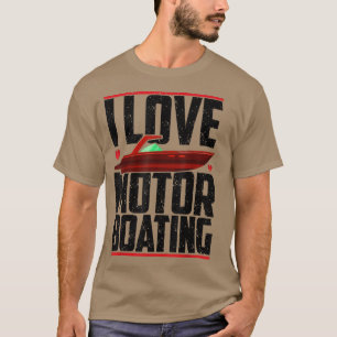 Camiseta Adoro Motor Barco Funny Boater Mem