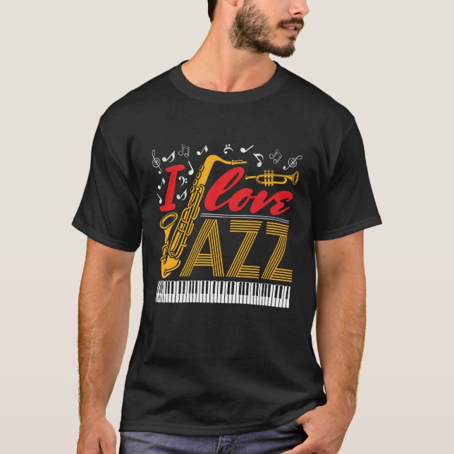 Camiseta Adoro Músico Jazz (Frente)