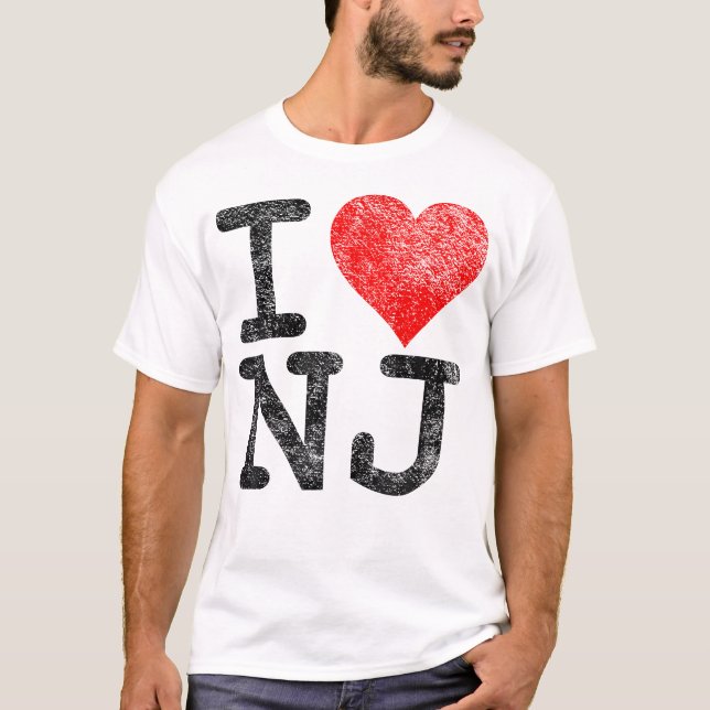 Camiseta Adoro New Jersey I Heart Nj (Frente)