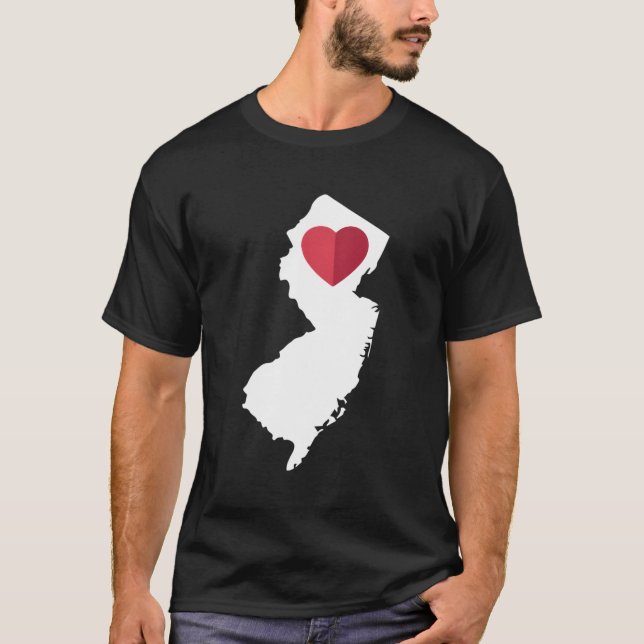 Camiseta Adoro New Jersey Nj Cute State Pride Heart Gift S (Frente)