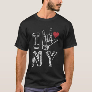 Camiseta Adoro New York Ny Asl Para Amantes De Nova York