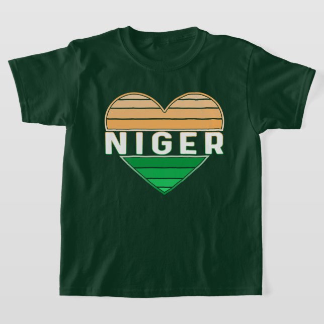 Camiseta Adoro Níger, Níger Heart (Postura )