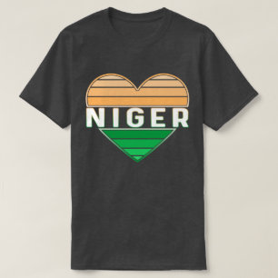Camiseta Adoro Níger, Níger Heart