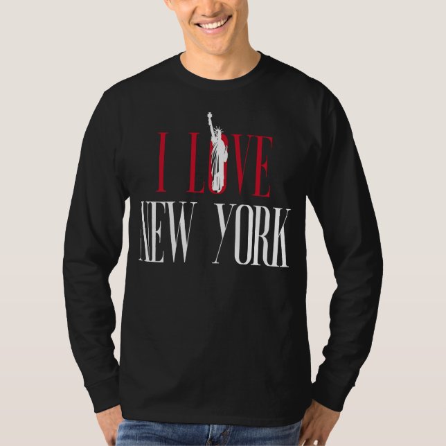 Camiseta Adoro Nova Iorque com a Estátua da Liberdade (Frente)