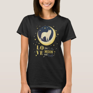 Camiseta Adoro O Cachorro De Shepheed Belga À Lua