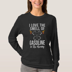 Camiseta Adoro O Cheiro Da Gasolina No Reparo Da Manhã