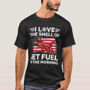 Camiseta Adoro O Cheiro De Combustível Jato No Ar Da Manh