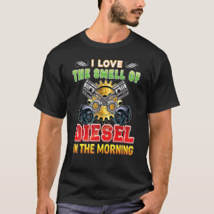 Camiseta Adoro O Cheiro De Diesel Na Manhã Mecânica
