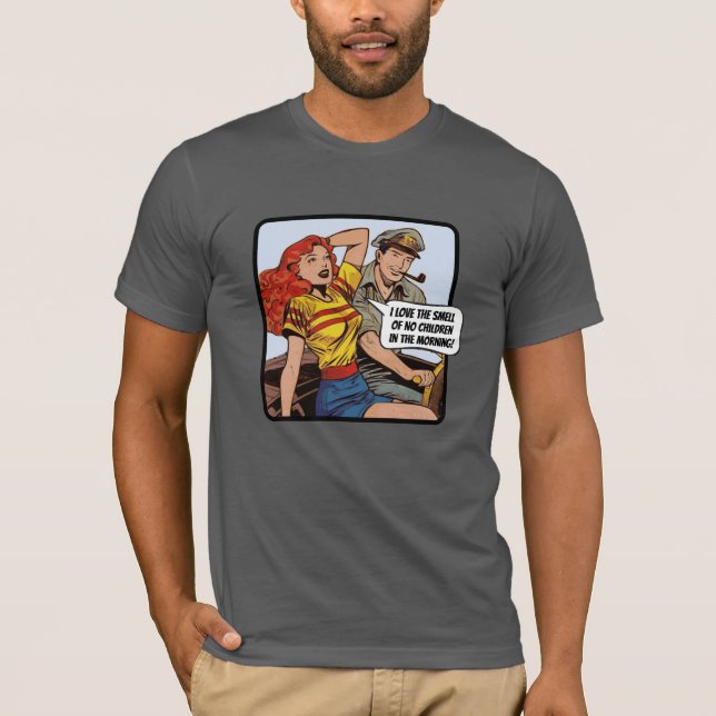 Camiseta Adoro o cheiro de nenhuma criança pela manhã! (Frente)