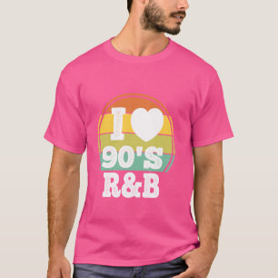 Camiseta Adoro o concerto de música R&B da década de 90