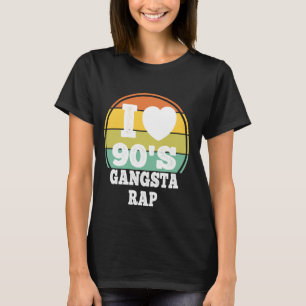 Camiseta Adoro o concerto do partido Gangsta Rap Music 90