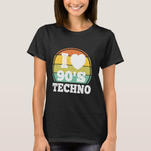 Camiseta Adoro o concerto do Partido Techno Dance Music 90'
