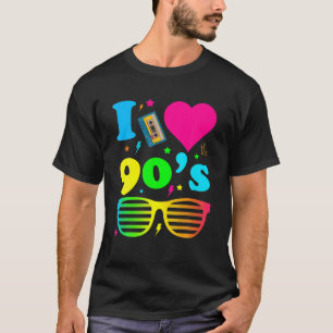 Camiseta Adoro O Coração Engraçado Dos 90 Nos Anos 90