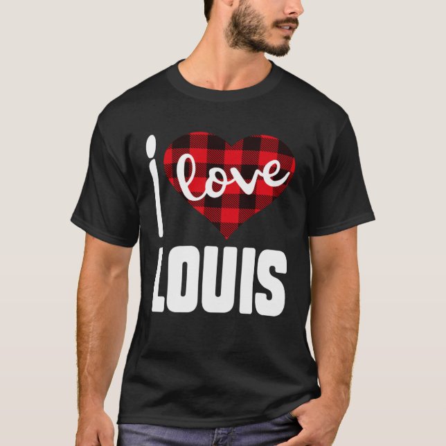 Camiseta Adoro o dia do Louis Namorados para as mulheres (Frente)