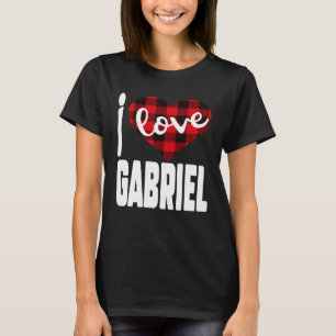 Camiseta Adoro o dia do Namorados Gabriel para as mulheres