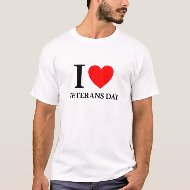 Camiseta Adoro o Dia dos Veteranos (Frente)