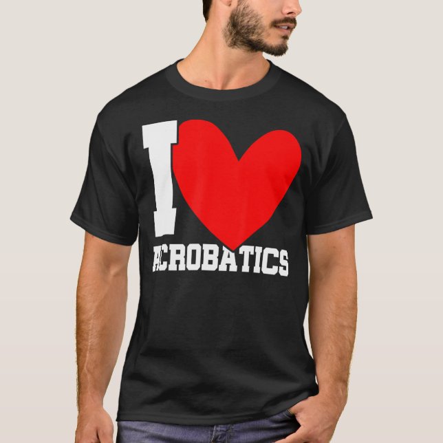 Camiseta Adoro o ginásio de ginástica do Acrobat Graphic (Frente)