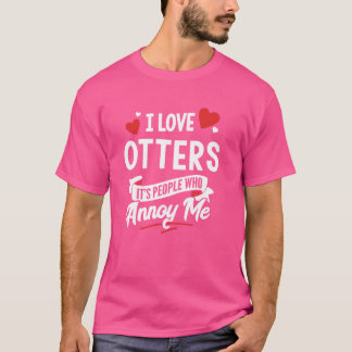Camiseta Adoro o Gráfico das Otters - São as Pessoas que me