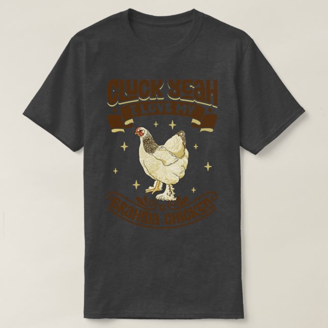 Camiseta Adoro o meu Brahma Chicken Cluck (Frente do Design)