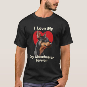 Camiseta Adoro O Meu Brinquedo Manchester Terrier Puppy Dog