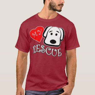 Camiseta Adoro O Meu Cachorro De Salvamento.