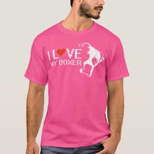 Camiseta Adoro O Meu Cachorro Para O Cachorro Boxer