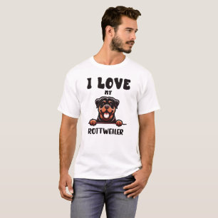 Camiseta Adoro o meu cão Rottweiler