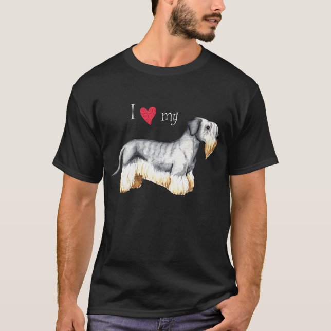 Camiseta Adoro o meu Cesky Terrier (Frente)