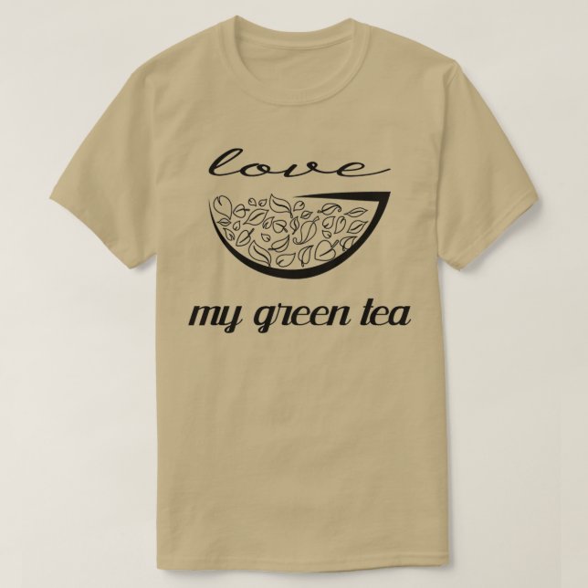 Camiseta adoro o meu chá verde 1 (Frente do Design)