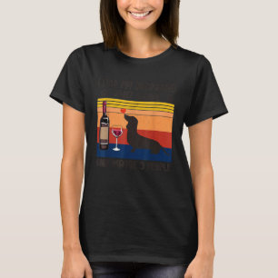 Camiseta Adoro o meu dachshund e o meu vinho e podem ser 3 