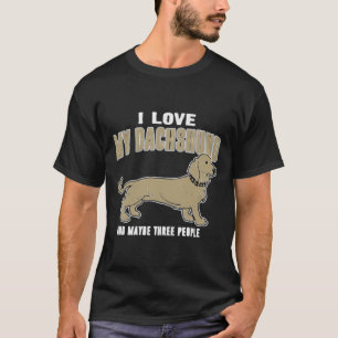 Camiseta Adoro O Meu Dachshund E Três Outras Pessoas