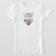 Camiseta Adoro o meu nome de Pet de Foto Coração Cor-de-Ros (Laydown)