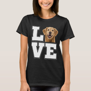 Camiseta Adoro o meu Ouro Cachorro de Retriever Cachorros O