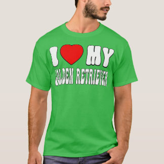 Camiseta Adoro o meu Ouro Retriever Love Dog Owt para