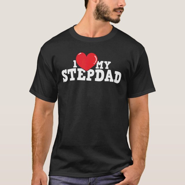 Camiseta Adoro O Meu Pai Stepdad Stepson Stepson Stepchild (Frente)