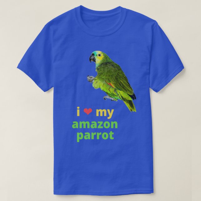 Camiseta Adoro o meu papagaio amazônico 1 (Frente do Design)
