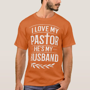 Camiseta Adoro o meu pastor, é o meu marido, pastor, mulher