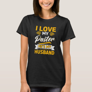 Camiseta Adoro o meu pastor, é o meu marido, pastor, mulher
