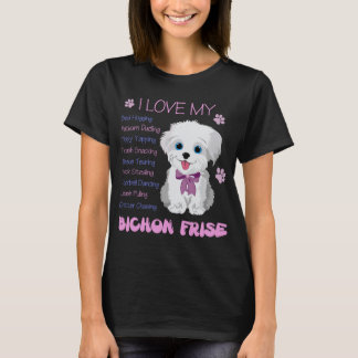 Camiseta Adoro O Meu Presente De Cão De Bichon