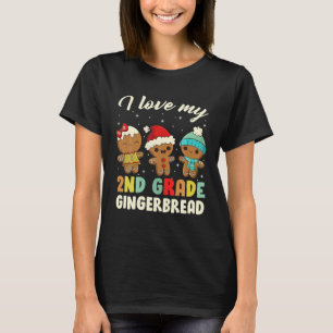 Camiseta Adoro O Meu segundo Grau Gingerbreads Estudantes