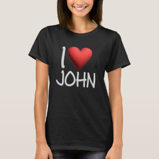 Camiseta Adoro o nome do John Personalizado Men Cara BFF Am
