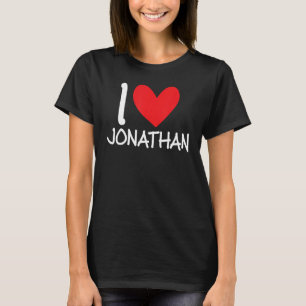 Camiseta Adoro o nome Jonathan Personalizado Homens Cara BF