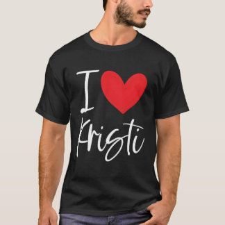 Camiseta Adoro o nome Kristi personalizado Bff Amigo Ele