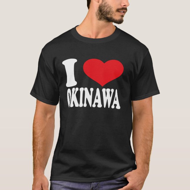 Camiseta Adoro o Orgulho de Okinawa Heart Okinawa (Frente)