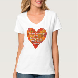 Camiseta Adoro o outono - Vermelho Aspen Leaf Heart 1, Bron