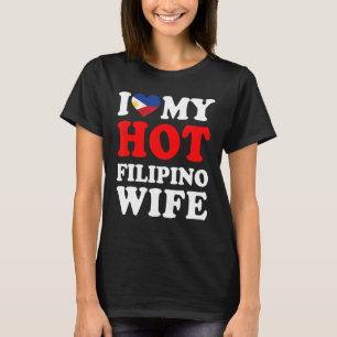 Camiseta Adoro o presente da minha mulher filipina e gostos