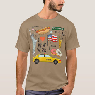 Camiseta Adoro o presente inspirado no turismo de ícones de